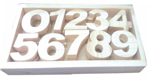 AN-37 Wooden Number Solid Blocks
