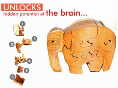 Wooden Elephant Puzzle