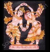 Polished Marble Radha Krishna Statues, Packaging Type : Thermocol Box