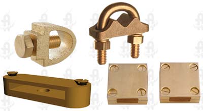 Brass Earthing Accessories, Color : Golden for Electrical Use