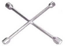 Polished Four Way Wheel Spanner, Color : Silver 15-20mm