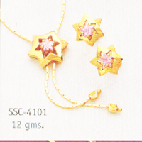 Polished Imitation Pendant Set -03 Party Wear