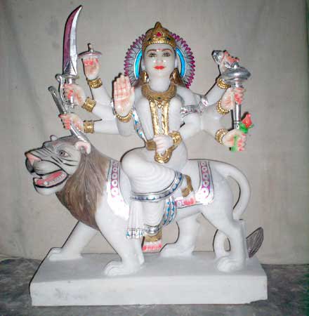Durga Marble Statue, Size : Customized