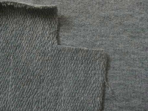 Plain Terry Cotton Fabric, Color : Gray