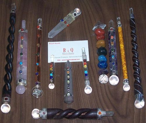 Clear Quartz Seven Chakra Wands