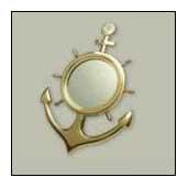 Glossy Brass Anchor Wheel Mirror, For Household, Hotels, Bathroom, Interior, Furniture, Handicrafts