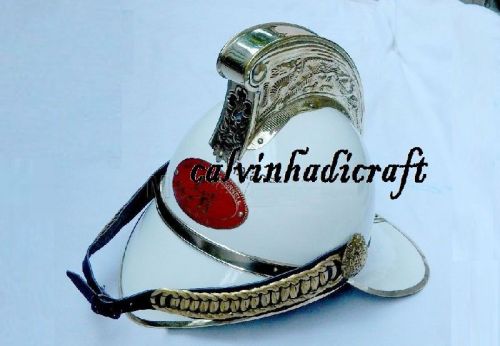 Rare Brass Finishing Fireman Helmet MFB Fire Brigade Rider Fire Fighter