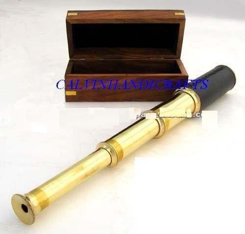 Telescope, Silver Scope Dark Wood Box, Size : 14.5