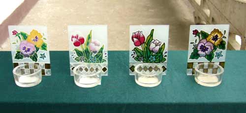 Back Single Piece Candle Holders