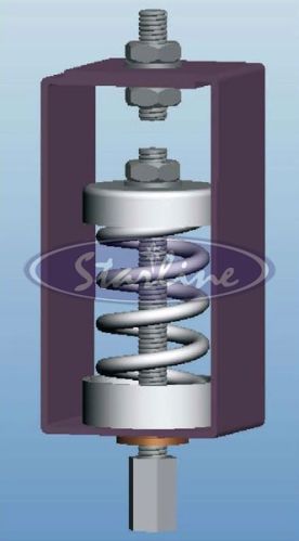 Power Coated Metal Light Duty Spring Hanger, Length : 0-25inch