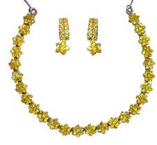 Cubic Zirconia Silver Necklaces - MNS-0001 Casual Wear