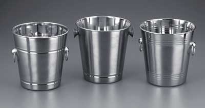Stainless Steel Plain Polished Champagne Bucket, Color : Silver