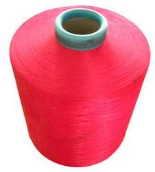 Pink Spun Polyester Dyed Yarn