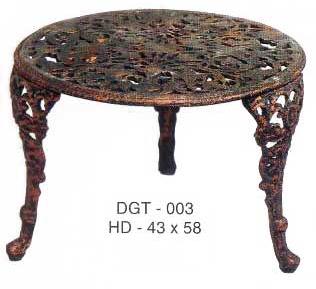 Brown Round Garden Wooden Dining Table