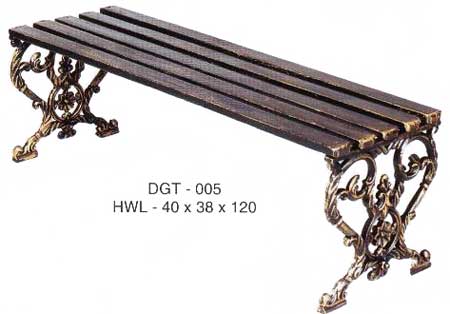 Iron Garden Outdoor Bench, Size : Multisizes