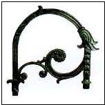 Decorative Cast Iron Street Lamp Bracket, For Outdoor, Color : Black