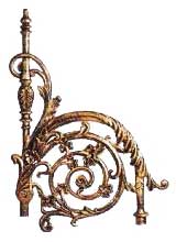 Golden Polished Iron Lamp Bracket, For Wall Mounting Use, Speciality : High Quality