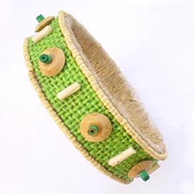 Plastic Jute Bangles -03, Color : Green One Size Fits Most