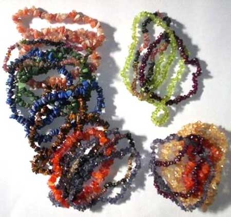 Bracelet Chips Tumbled Gemstones