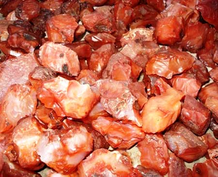 Natural Cornelean Rough Decorative Stones, Shape : Random