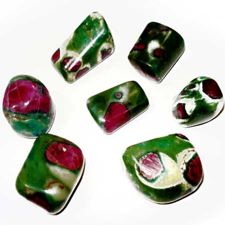 Ruby Fuschite Tumbled Polished Stones, For Jewellery Use, Feature : Fine Finish, Scratch Resistance