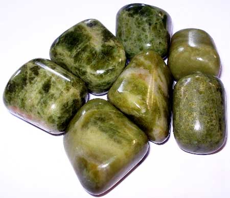 Vesuvianite Tumbled Polished Stones, For Jewellery Use, Feature : Attractive Look, Durable, Fine Finish