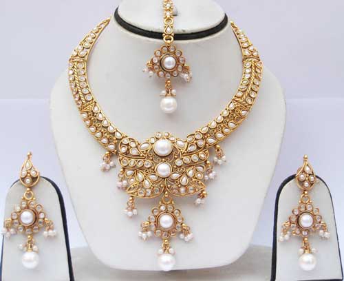 PNS-7633 Polki Necklace Jewelry Set