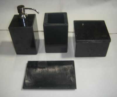 Granite Stone Bath Set, Color : Black, Packaging Type : Carton
