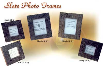 Polished Slate Stone Photo Frame, Packaging Type : Carton Box