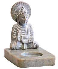 Polished Soapstone T Light Holder for Home Decoration