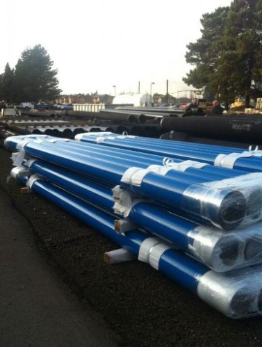 Round PVC Thermoplastic Coated Pipes, For Plumbing, Length : 1-1000mm