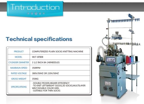 Sock Knitting Machine To Make Only Plain Socks