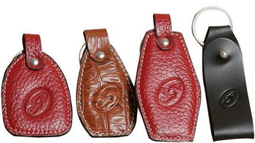 KASH GOLDFILLED Multishape Rexine Polished Leather Key Rings, For CLOSED, Pattern : Plain, GRAINED