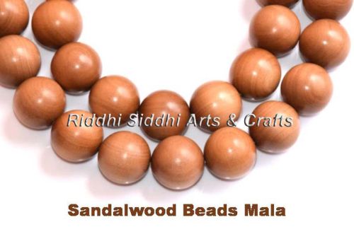 Sandalwood Carved Beads, Color : Natural Dark Golden Brown