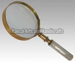 Brass Magnifying Lens, Shape : Round