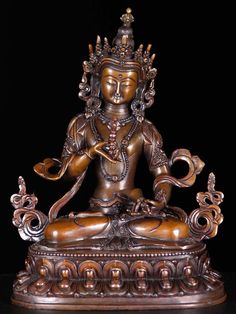 Lost Wax Method Copper Bodhisattva Vajrasattva Statue