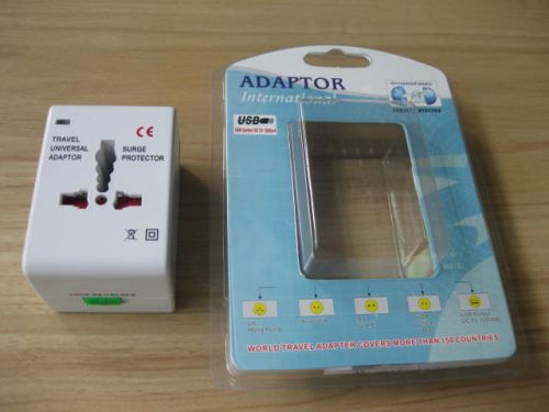 Universal Travel Adapter, Packaging Type : White, black