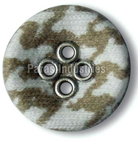 Round Plastic Designer Buttons, For Garments, Pattern : Printed