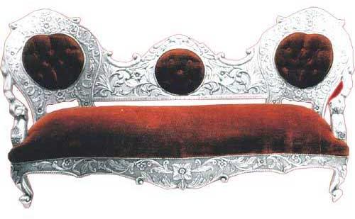 Wooden sofa set, Color : Green and Golden