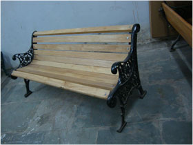 Wooden Park Bench