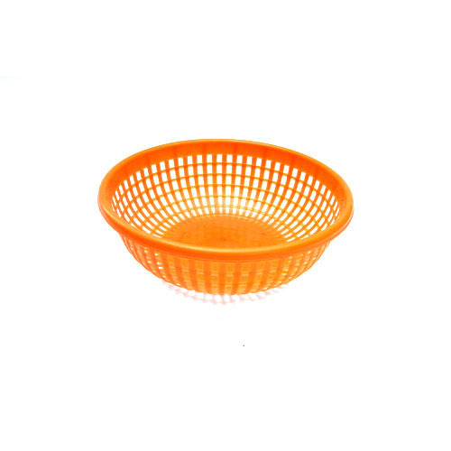 Plastic Round Basket Without Handle, Color : Orange