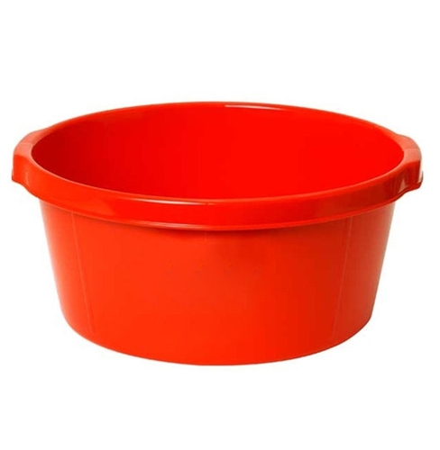 Plastic Red Colored Tub, Shape : Round