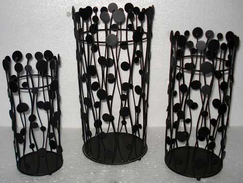 Item Code - 0031 Wrought Iron Cylinder Candle Holder