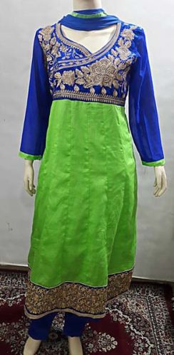 Cotton Velvet Anarkali Suit