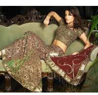 Bridal Lehenga, Material : Silk, Net, Chanderi