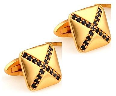 Gold Cufflink, Packaging Type : black