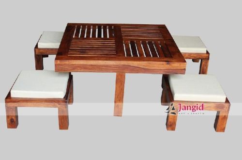 Indian Wooden Cafeteria Furniture, Size : 90 X 90 X 45 CMS