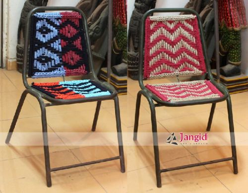 Traditional Indian Metal Chair Designs, Size : 45 X 45 X 90 Cms