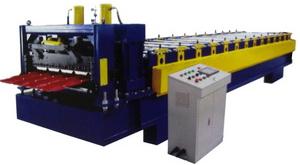 Tile Roof Roll Forming Machine, Packaging Type : Blue Yellow