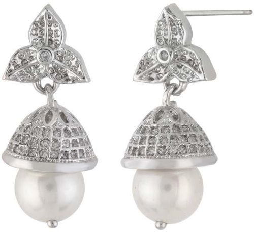 925 Silver Sterling Jumky With Pearl, Main Stone : American Diamond